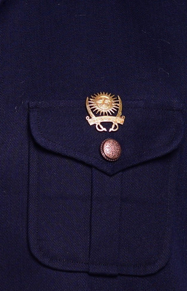 Navy Blue Tweed Semi Hunting Jacket