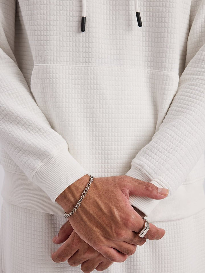 Cove-Nest White Knitted Winter Co-ord Set