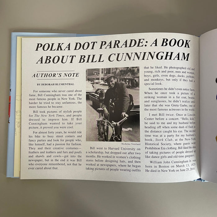 [New] Polka Dot Parade - A Book About Bill Cunningham / Deborah Blumenthal