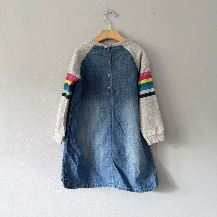 Next  / Chambray x crew dress / 8Y