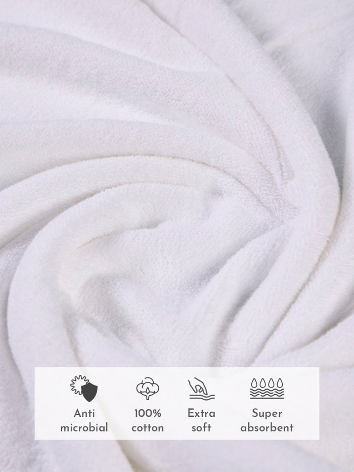 Nimbus White 550 GSM Cotton Bath Towel