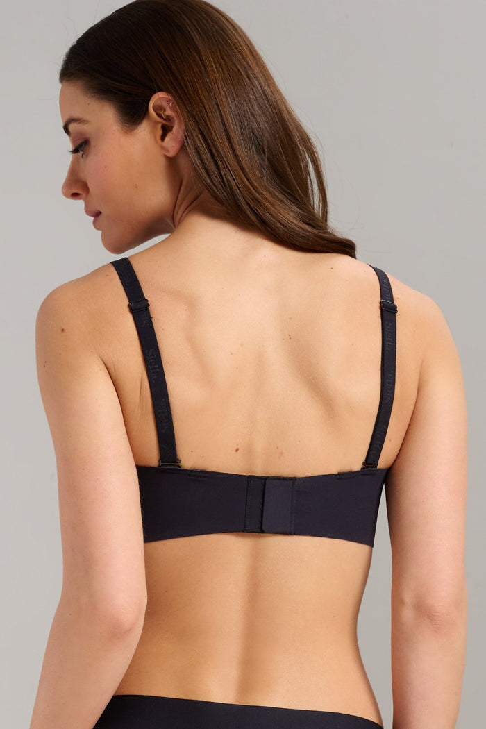 No-Show Strapless Foam Bra - Siella - Color: Black Noir