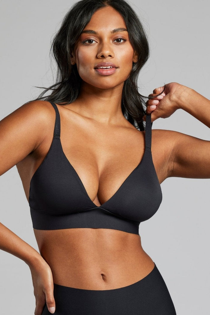 No - Show Triangle Bra - Siella - Color: Black Noir