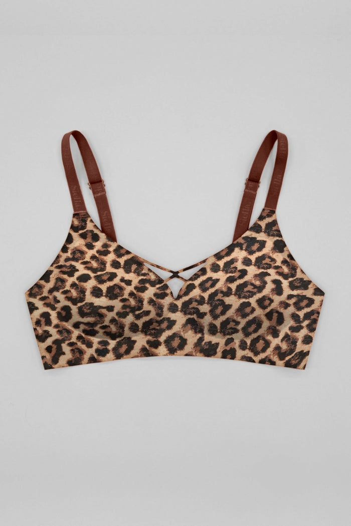 No - Show V - Neck Bra - Siella - Color: Leopard Léopard