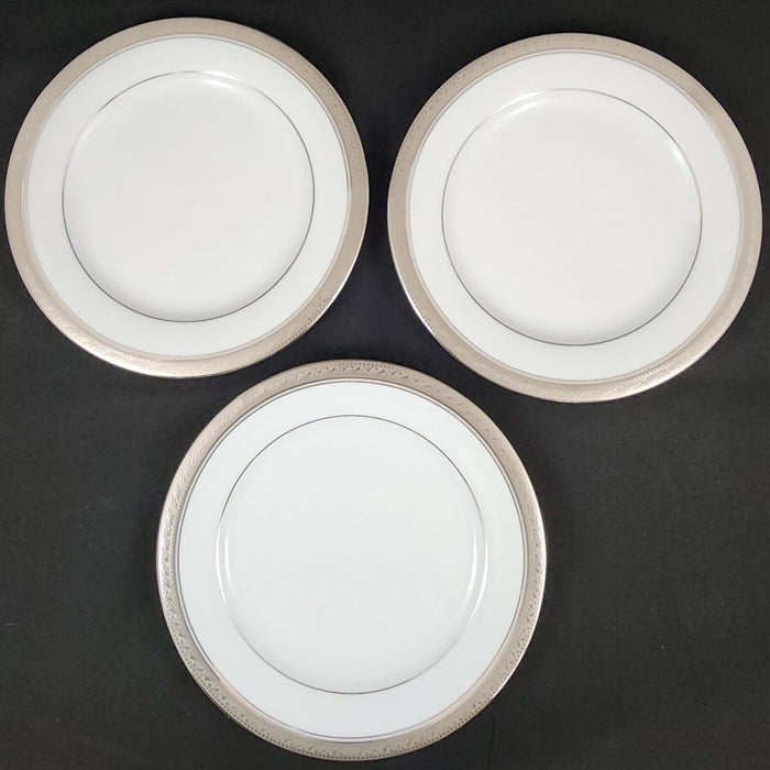 Noritake Legendary Crestwood Platinum Set of 3 Salad Plate 8.5" Plates 4166
