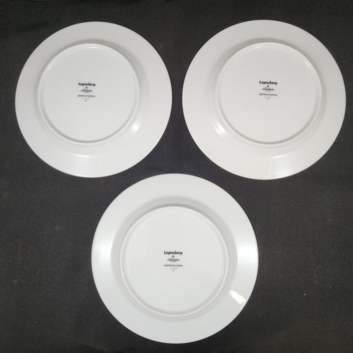 Noritake Legendary Crestwood Platinum Set of 3 Salad Plate 8.5" Plates 4166