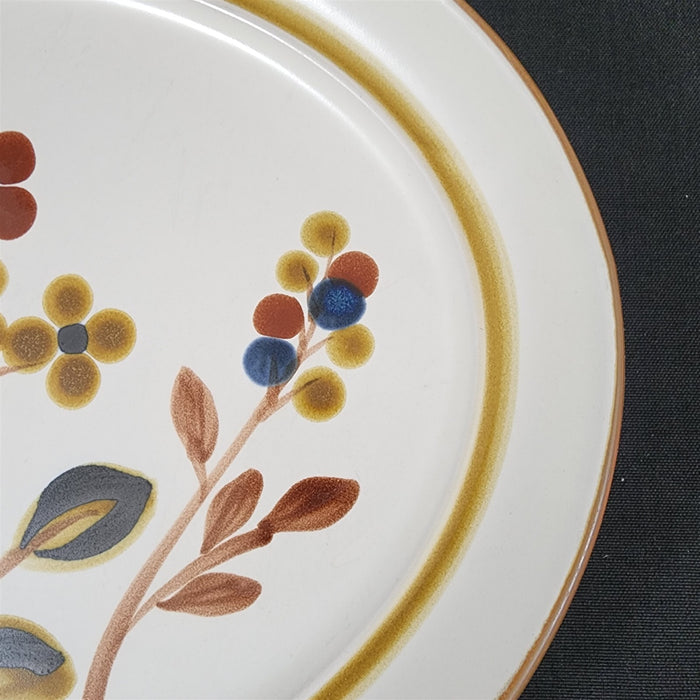 Noritake October Fest Serving Platter 14" Stoneware Brown Blue Yellow Floral