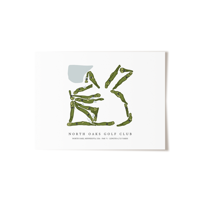 North Oaks Golf Club | Golf Course Map | Unframed
