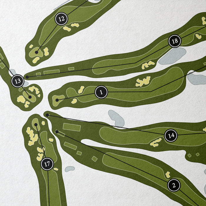 North Oaks Golf Club | Golf Course Map | Close Up