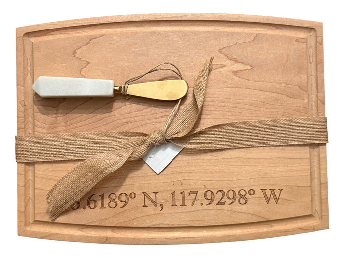 NS Maple Charcuterie Board NB Coordinates with spreader