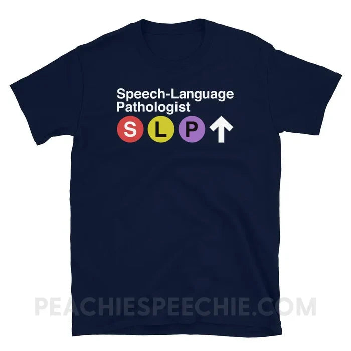 NYC SLP Classic Tee - Navy / M - T-Shirts & Tops peachiespeechie.com