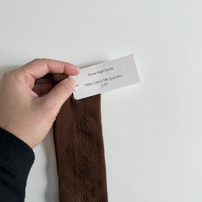 Oak + Acorn / Little Sprout Knee High Socks | Brown Sugar