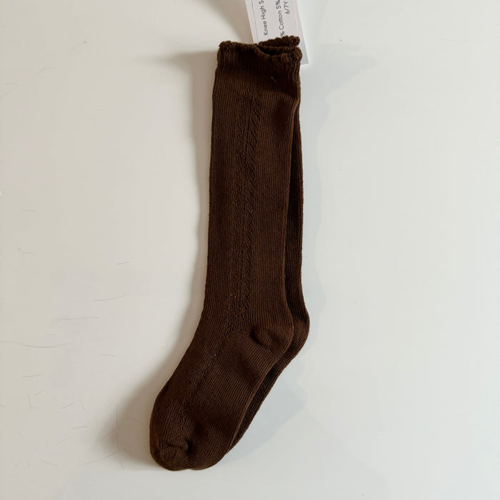 Oak + Acorn / Little Sprout Knee High Socks | Brown Sugar