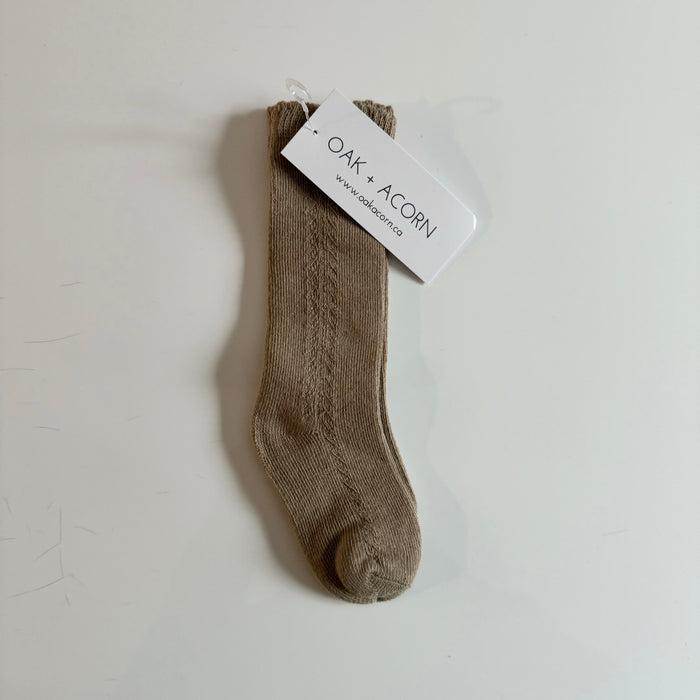 Oak + Acorn / Little Sprout Knee High Socks | Oat