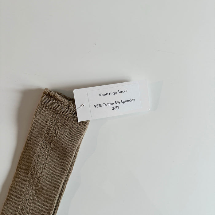 Oak + Acorn / Little Sprout Knee High Socks | Oat