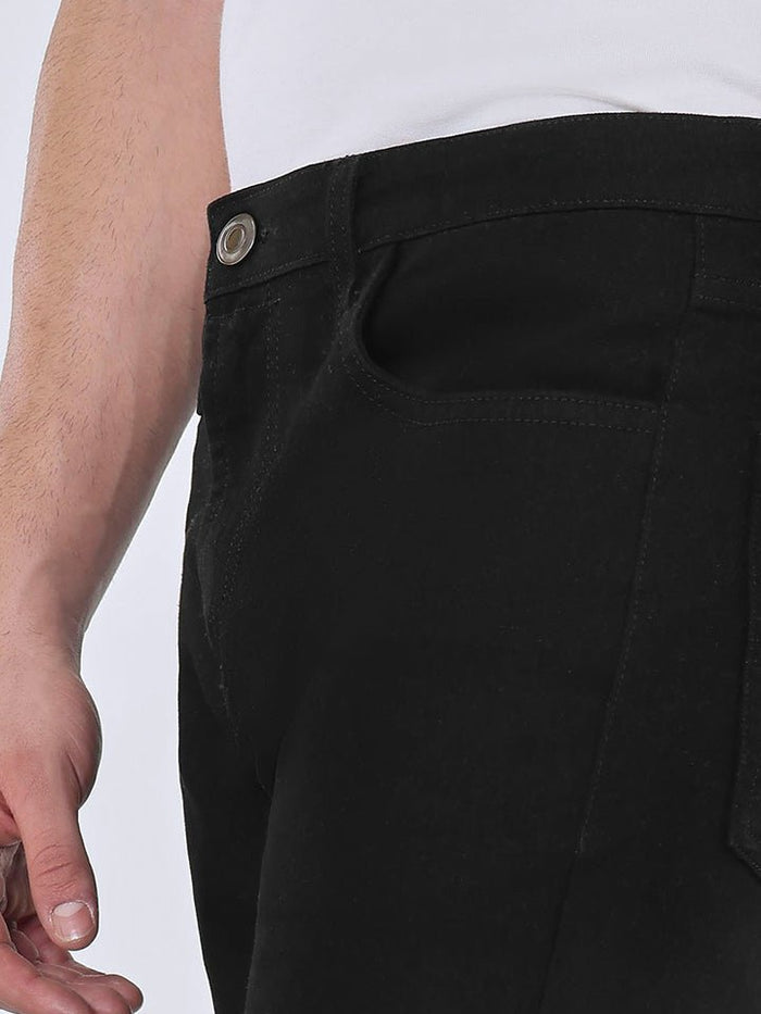 Obsidian White Straight Fit Denim Jeans