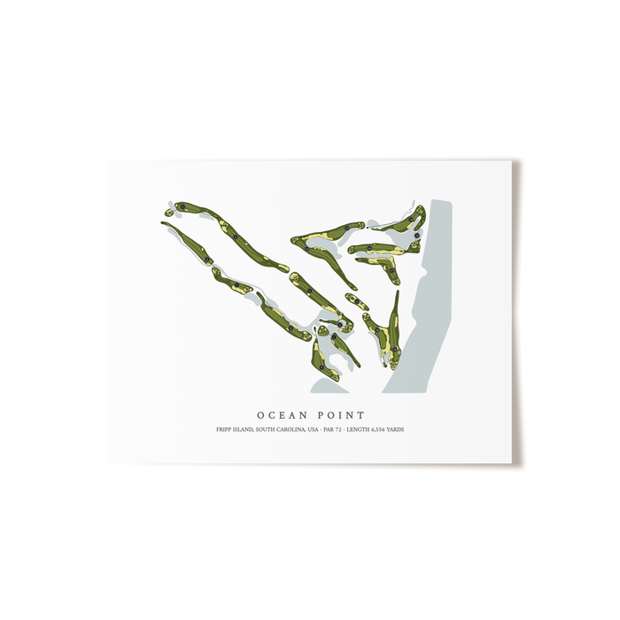 Ocean Point | Golf Course Map | Unframed
