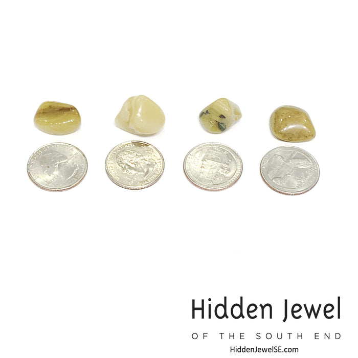 Olive Green Opal tumbled Gemstone
