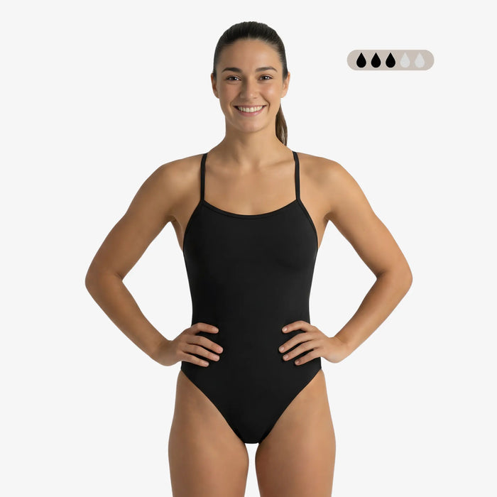 Onyx SecureFlo Open-Back One-Piece Period Swimsuit by Norca - Norca Athletic Swimwear