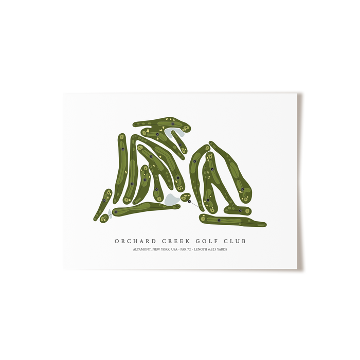 Orchard Creek Golf Club | Golf Course Map | Unframed