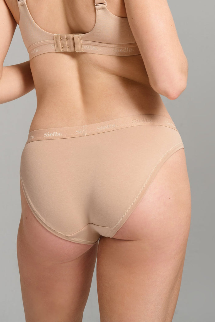 Organic Cotton Bikini - Siella - Color: Beach Beige Beige plage