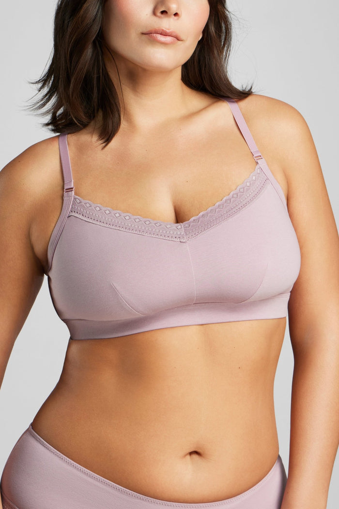 Organic Cotton Lace Balconette Bra