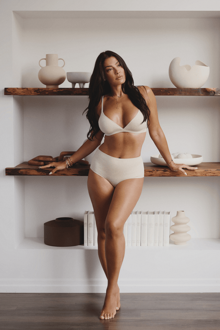 Organic Cotton No - Show Shaping Brief - Siella - Color: Oatmeal Avoine