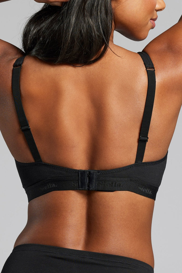 Organic Cotton Foam Cup Bra - Siella - Color: Black Noir