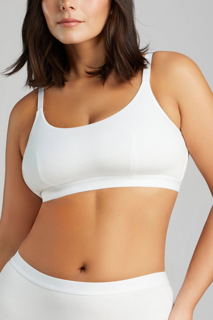 Organic Cotton Scoop Neck Bra