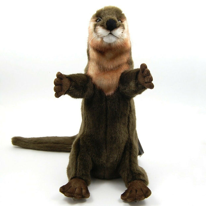 Otter Hand Puppet Full Body Doll Hansa Real Looking Plush Animal Learning Toy