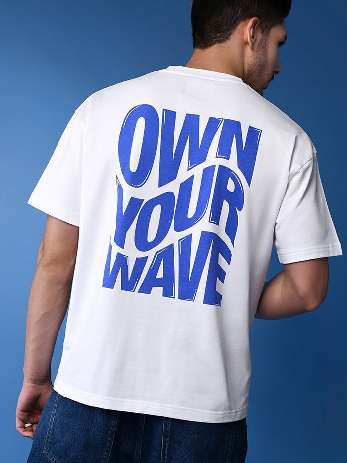 Own Your Wave White Oversized T-Shirt