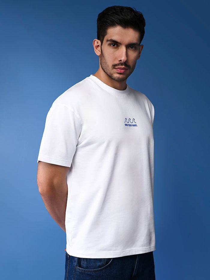 Own Your Wave White Oversized T-Shirt