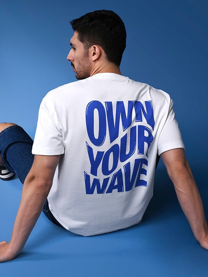 Own Your Wave White Oversized T-Shirt