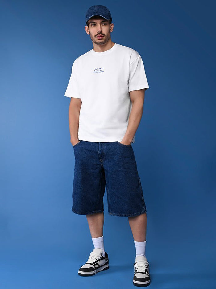 Own Your Wave White Oversized T-Shirt
