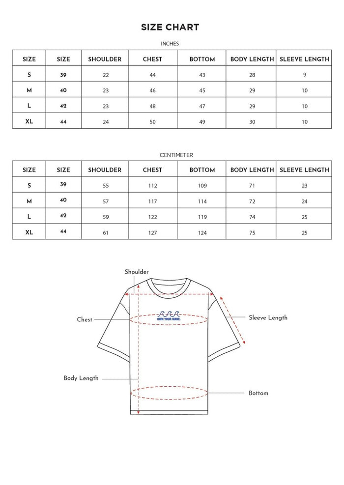 Own Your Wave White Oversized T-Shirt