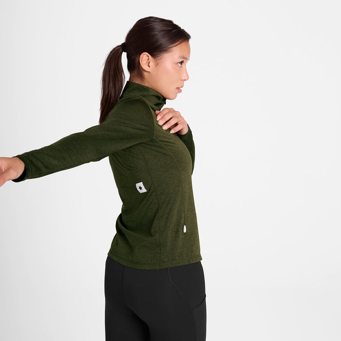 Saysky Pace Half Zip Long Sleeve Green 3001 SW20002