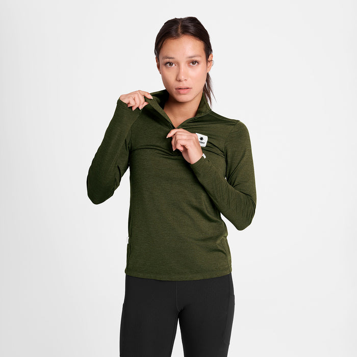 Saysky Pace Half Zip Long Sleeve Green 3001 SW20002