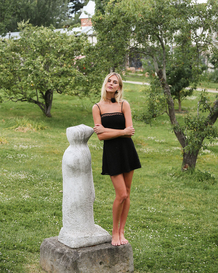 Paige Knit Mini Dress | Nero