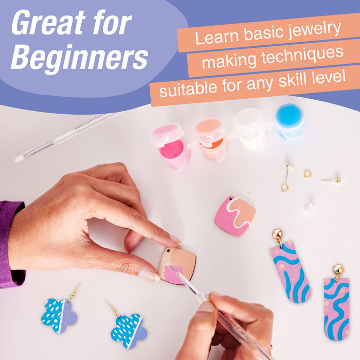 Painted Wood Earrings - Adult Craft Kit