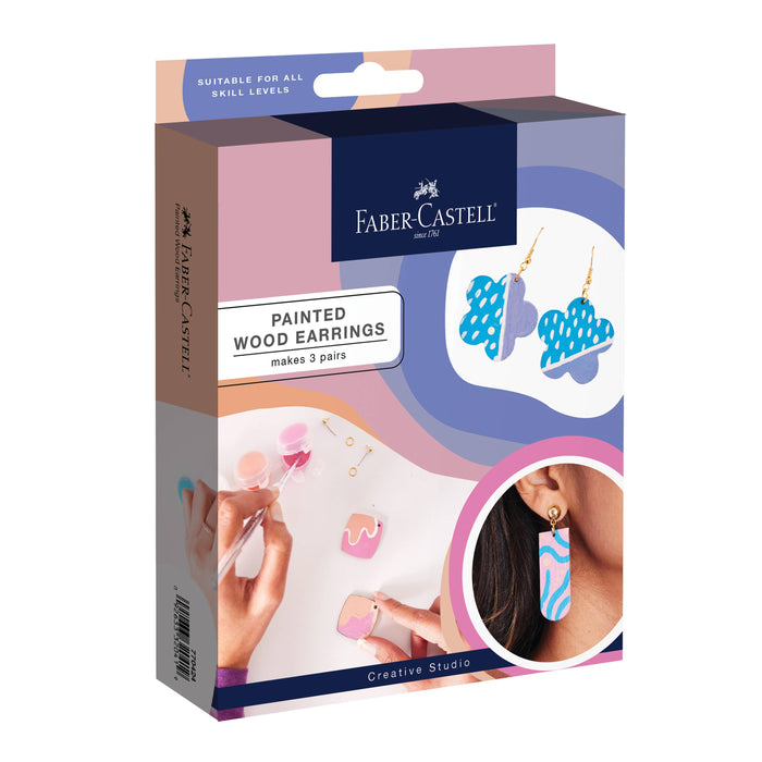 Painted Wood Earrings - Adult Craft Kit