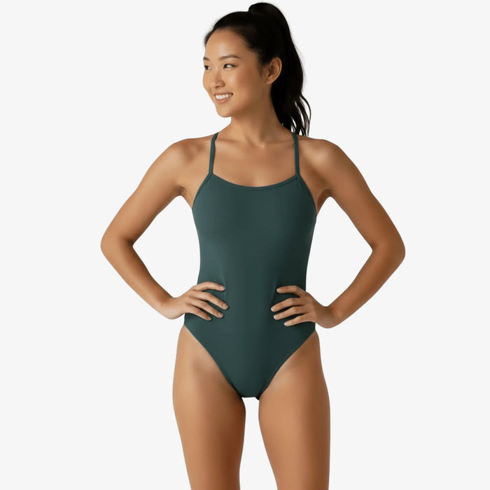Palm Luxe Back Performance Training Swimsuit - Norca Athletic Swimwear