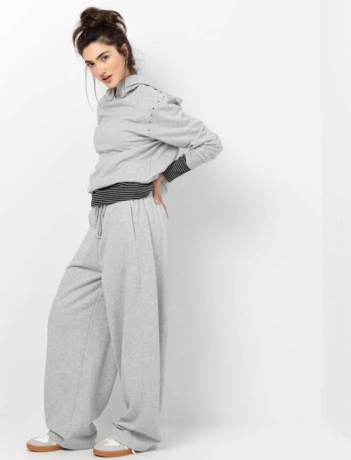 Pantalon à jambe ballon uni