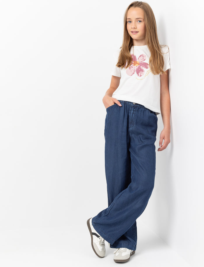 Pantalon ample en chambray pour ado fille