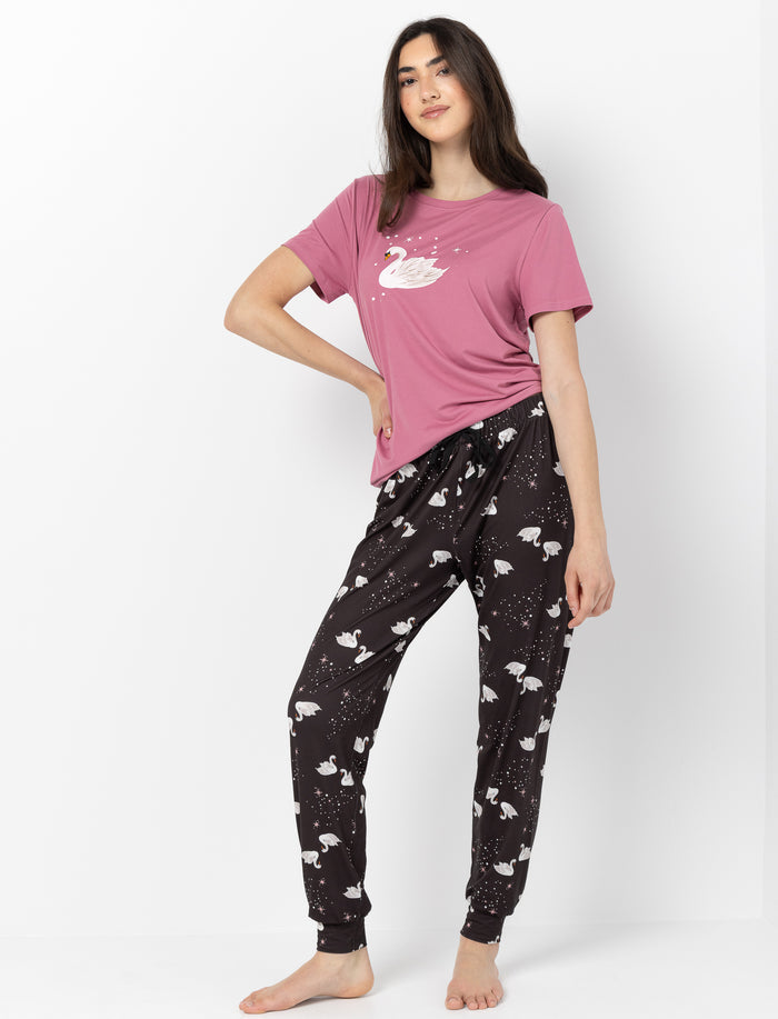 Pantalon de pyjama à motifs pour femme