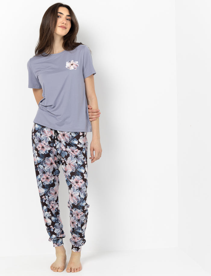 Pantalon de pyjama à motifs pour femme