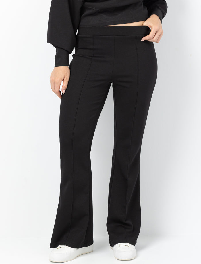 Pantalon jambes larges à surpiqûres pour femme