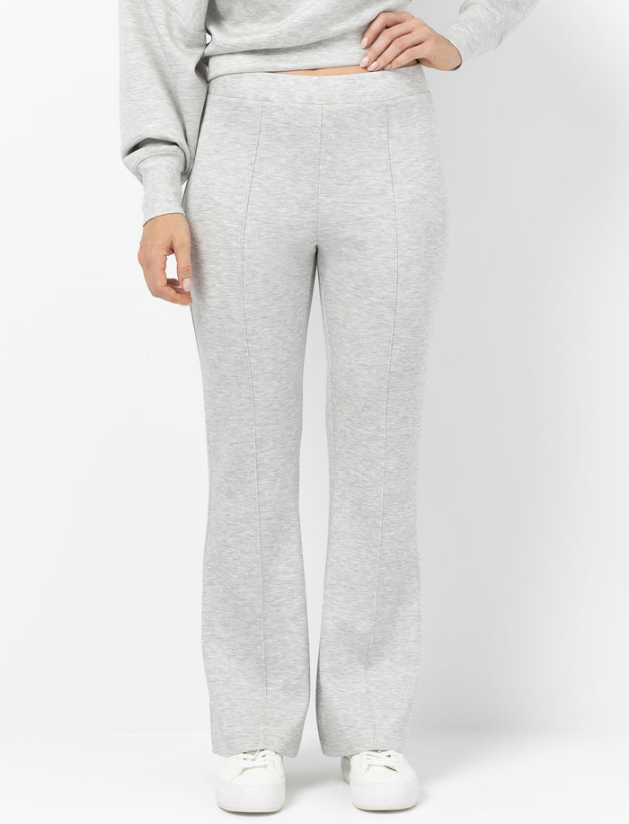 Pantalon jambes larges à surpiqûres pour femme