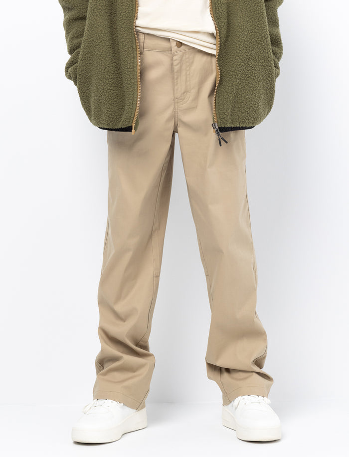 Pantalon uni à jambe droite pour ado garçon