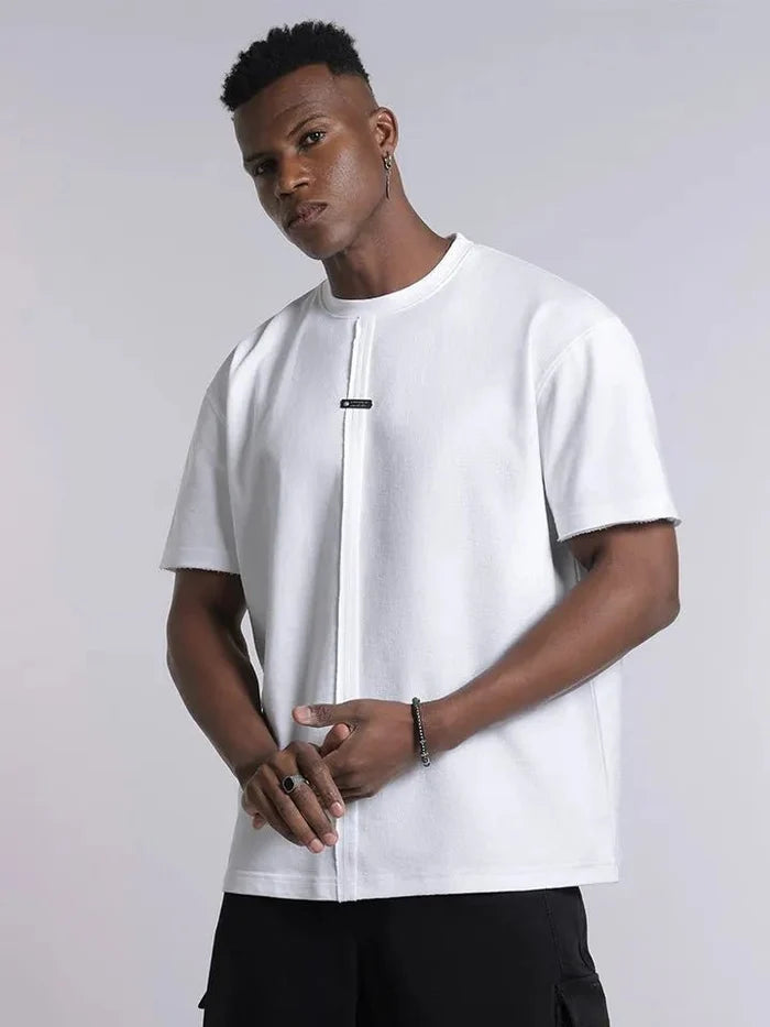 Black & White quality stretch cotton Tshirt Mashup