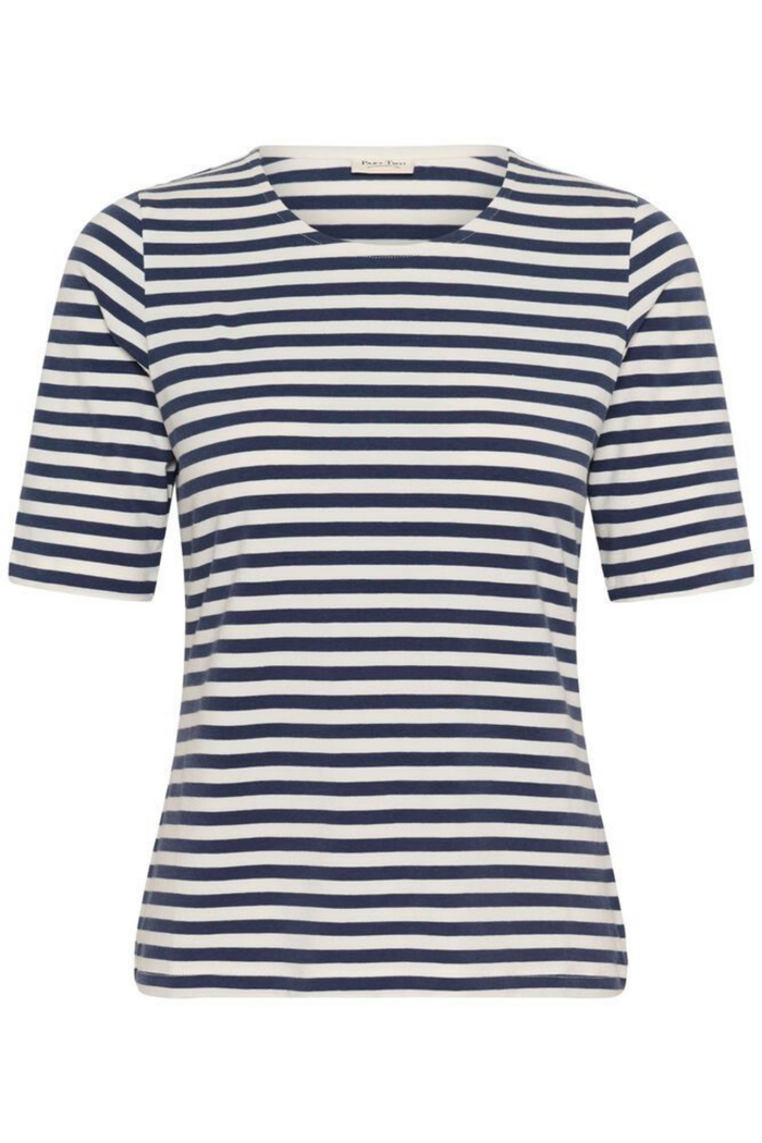 Soft striped T-shirt by Part Two in a modal and organic cotton blend. Comfortable, breathable and easy for everyday wear.
